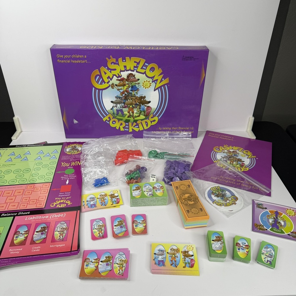 Cashflow For‎ Kids Board Game 2004 CASHFLOW Technologies EDUCATIONAL COMPLETE